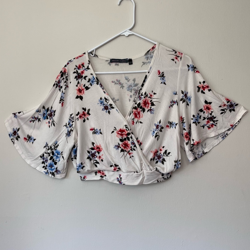 West Coast Love floral crop top
